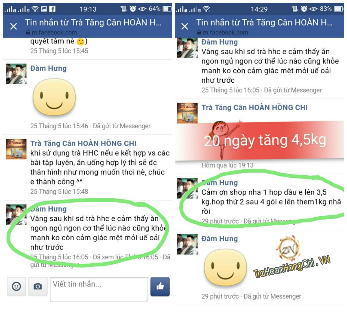 Tăng Cân Hoàn Hồng Chi sau 20 ngày tăng 4-5 kg