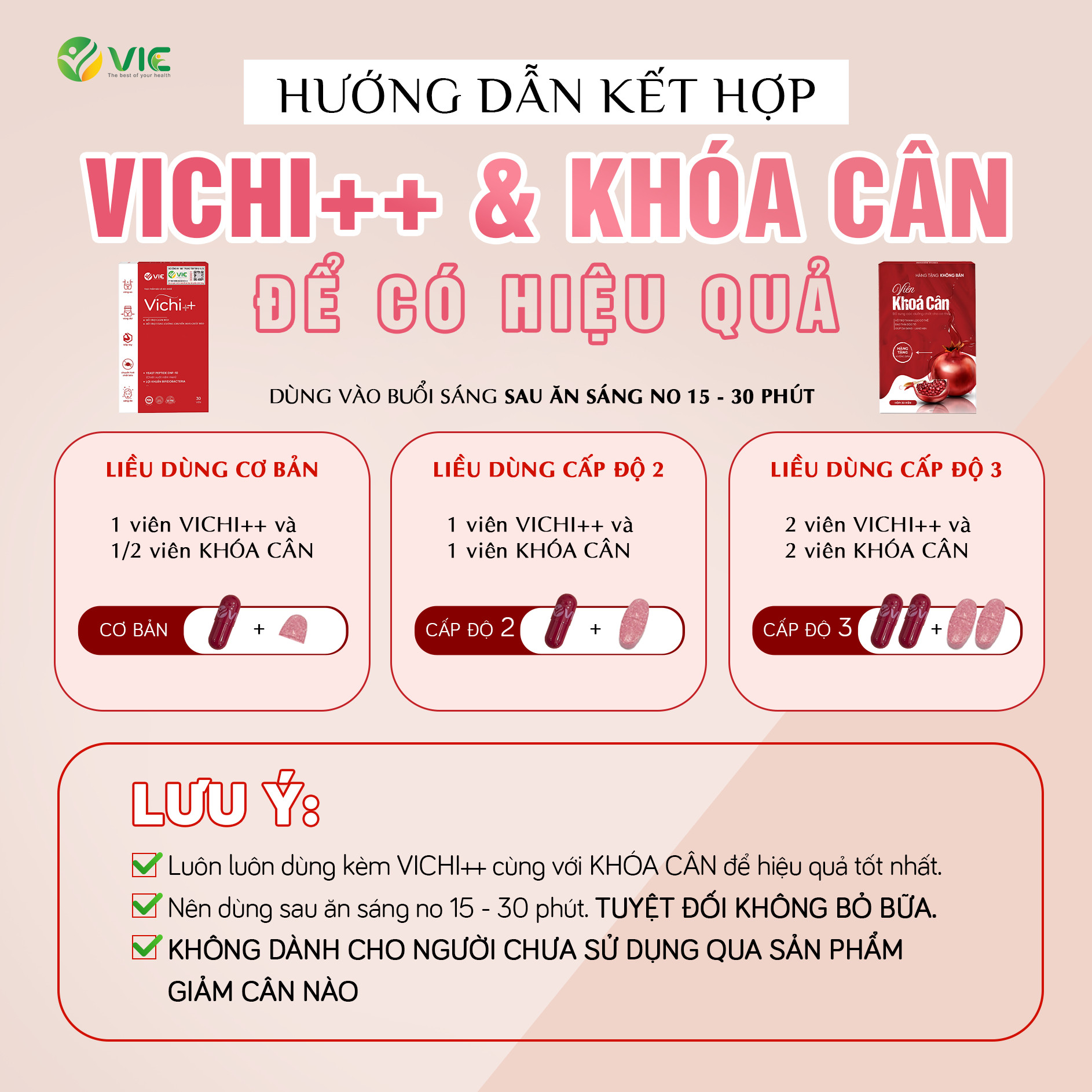 Hướng dẫn sử dụng Giảm Cân Vichi đạt hiệu quả