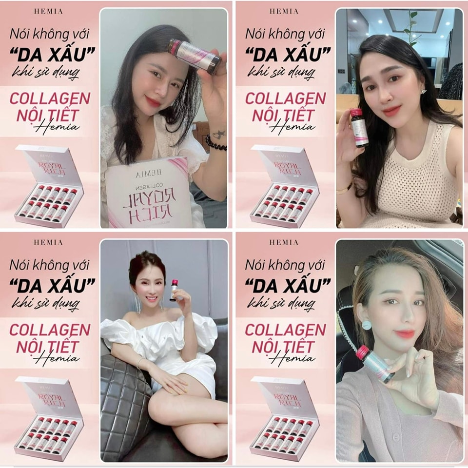 mỗi ngày sử dụng 1 lọ Collagen Hemia Royal Rich Hàn Quốc