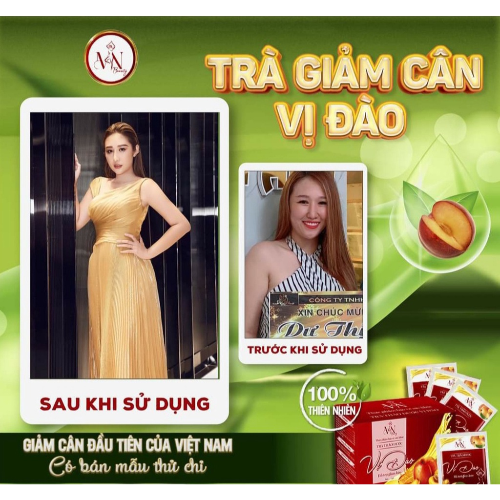 trước khi sử dụng và sau khi sử dụng Trà Thảo Dược Vị Đào