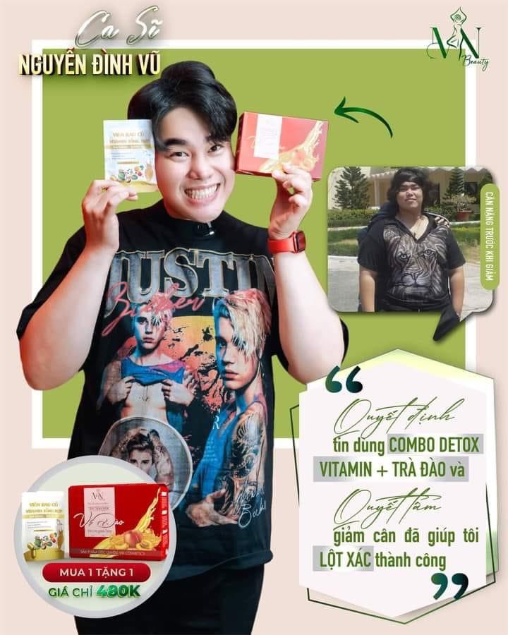 Ca sỉ Nguyễn Định Vũ cũng sử dụng sản phẩm