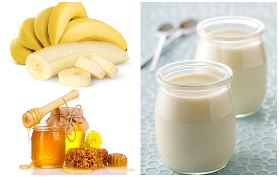 Mật ong, chuối và sữa chua