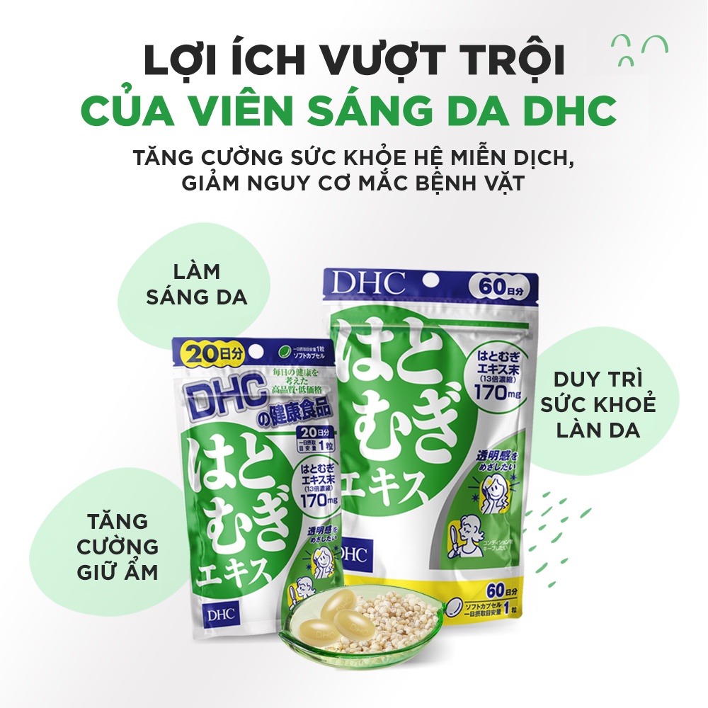Viên uống trắng da DHC có tốt không?
