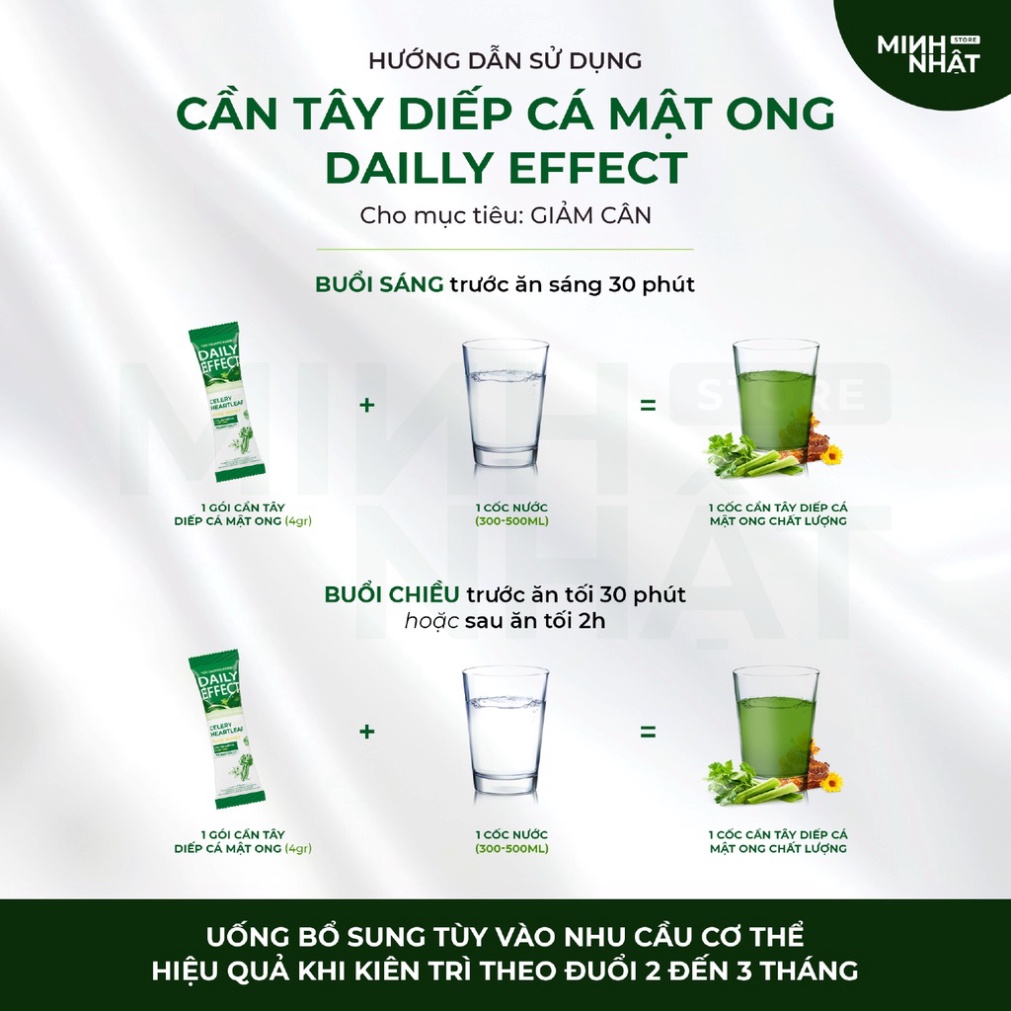Hướng dẫn sử dụng Bột Cần Tây Daily Effect đạt hiệu quả