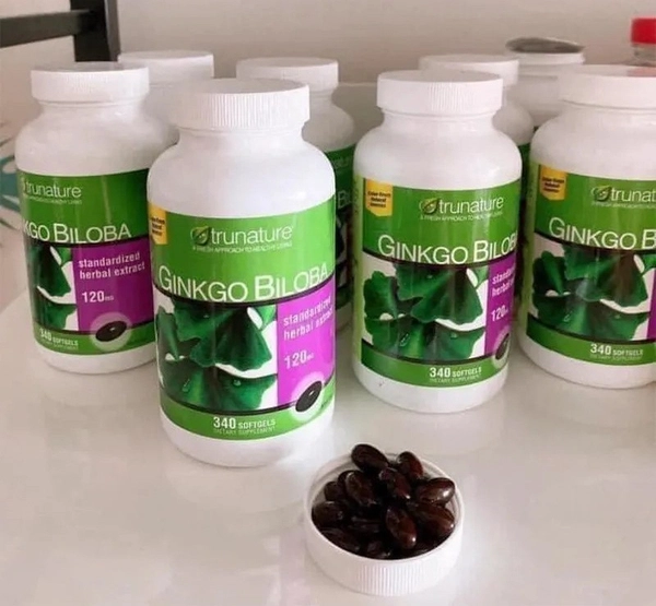 Viên uống bổ não Trunature Ginkgo Biloba 120mg 340 viên của Mỹ