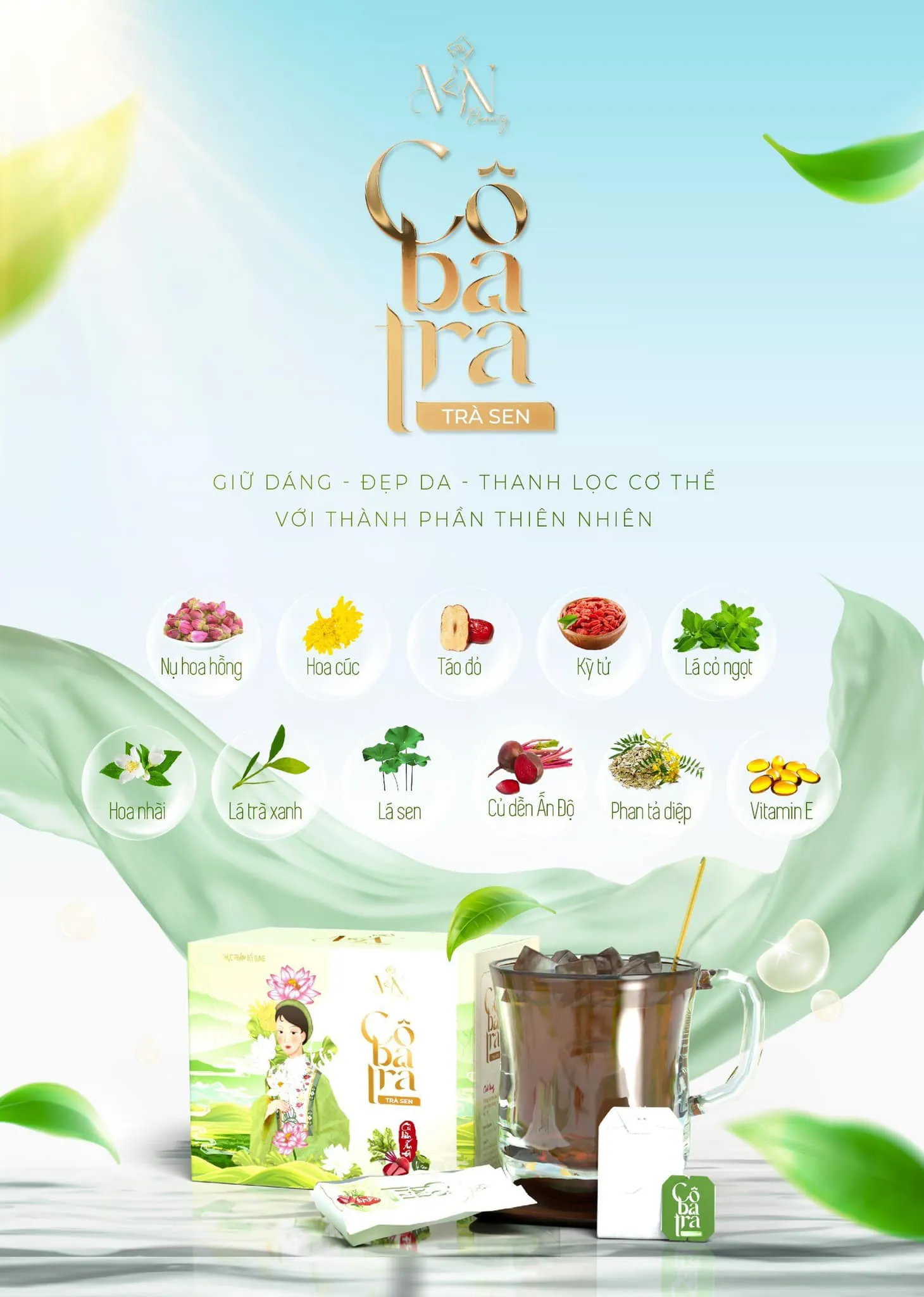 Thành phần của giảm cân cô ba trà