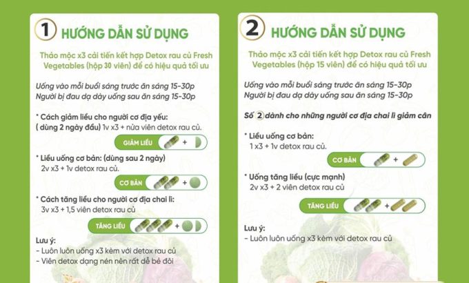 Hướng dẫn sử dụng viên thảo mộc giảm cân Slimming Care X3
