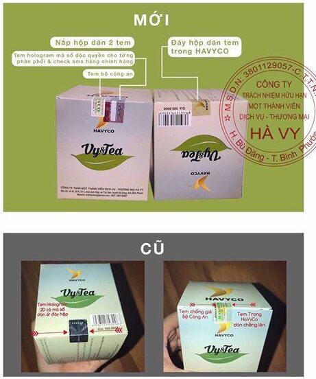 Mẫu mới và mẫu cũ trà vy tea