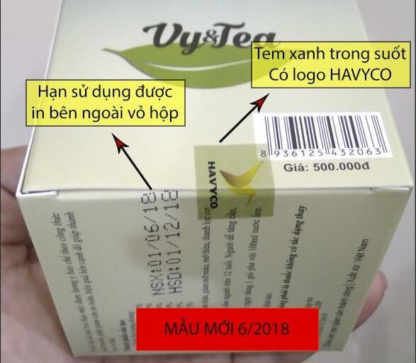 Trên hộp có đầy đủ thông tin và tem nhãn