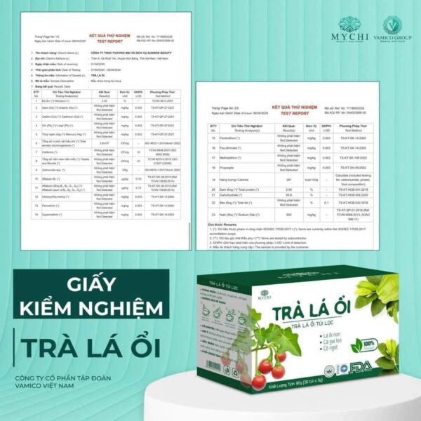 Trà Lá Ổi Mychi - Giảm Cân, Giảm Béo, Hỗ Trợ Sức Khỏe có giấy chứng nhận an toàn