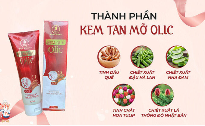 Thành phần Kem Tan Mỡ Olic