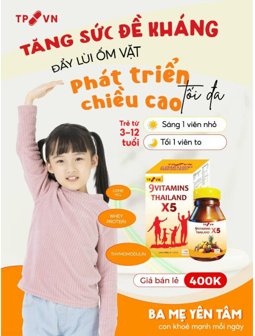 Vitamin Tăng Cân TP Thái Lan là giải pháp dinh dưỡng toàn diện dành cho cả người lớn và trẻ nhỏ