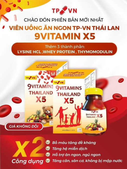 9 Vitamin Tăng Cân TP Thái Lan Mẫu Mới Nhất
