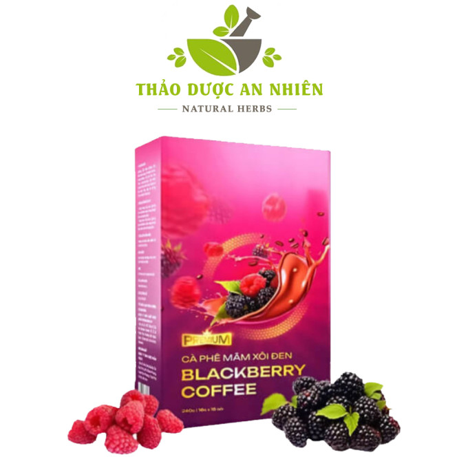 Cà Phê Mâm Xôi Đen Blackberry Coffee 15 Gói