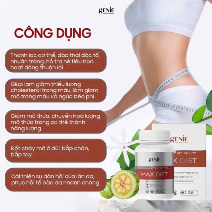 Công dụng Giảm Cân Max Diet