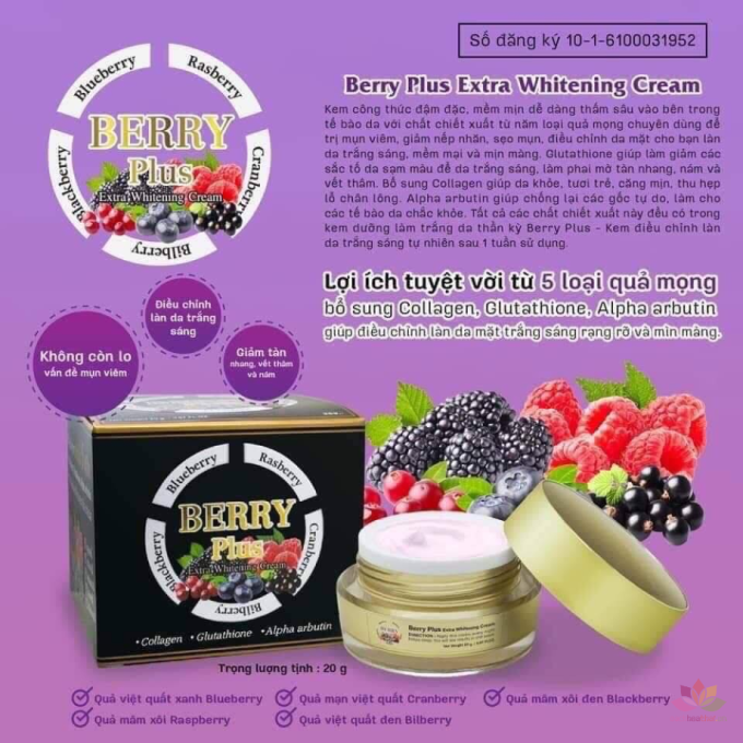 Kem Berry Plus 5x có phải kem trộn không?