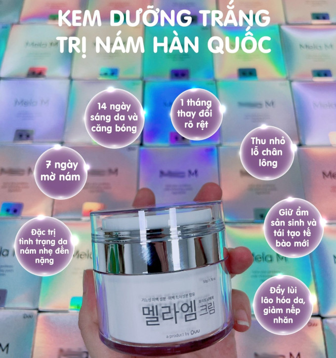 Kem Đặc Trị Nám Tàn Nhang Mela M Hàn Quốc- Mẫu Mới Hiệu Quả Gấp 3 Lần