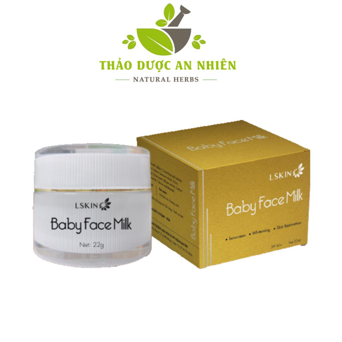 Kem Sữa Baby Face Milk cấy trắng mặt Lskin Đan thy