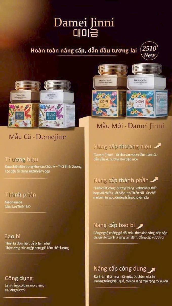 Kem Demejine Đổi Mẫu Mới Thành Kem Damei Jinni