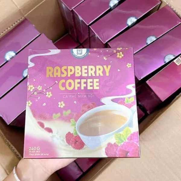 Cà Phê Mâm Xôi Giảm Cân Raspberry Coffee – Hộp 15 Gói – Hàng Chính Hãng