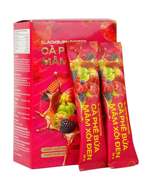 Cà phê bứa mâm xôi đen Blackburn Coffee (15 gói) chuẩn chính hãng