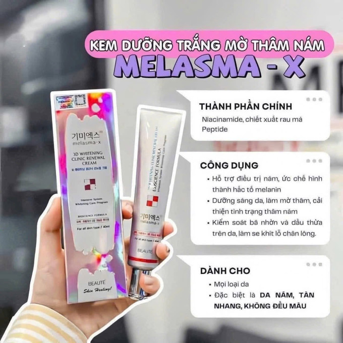 Công dụng của kem nám Melasma-X Hàn Quốc