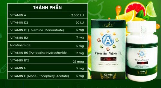 Thành phần nổi bật của Viên Ăn Ngon TL